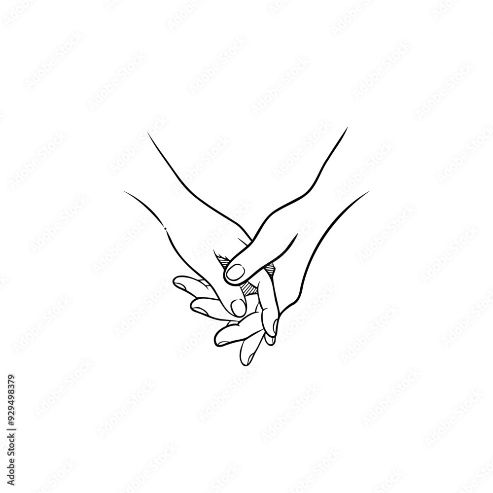 Adobe Illustrator Artwork, Two hands form a symbol of love and care. Adobe Illustrator Artwork, Two hands form a symbol of love and care.