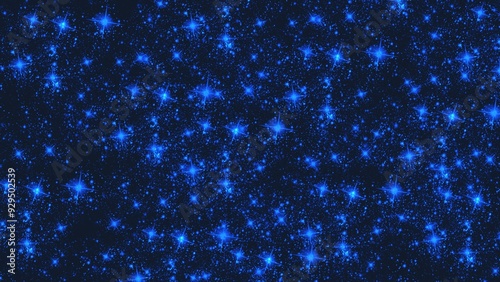 Blue Glitter Shining Stars background