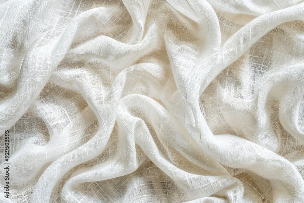 A close-up view of a white fabric with intricate details A close-up view of a white fabric with intricate details