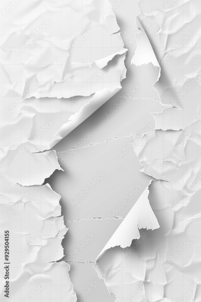 A ripped corner of a paper, possibly from a notebook or document
