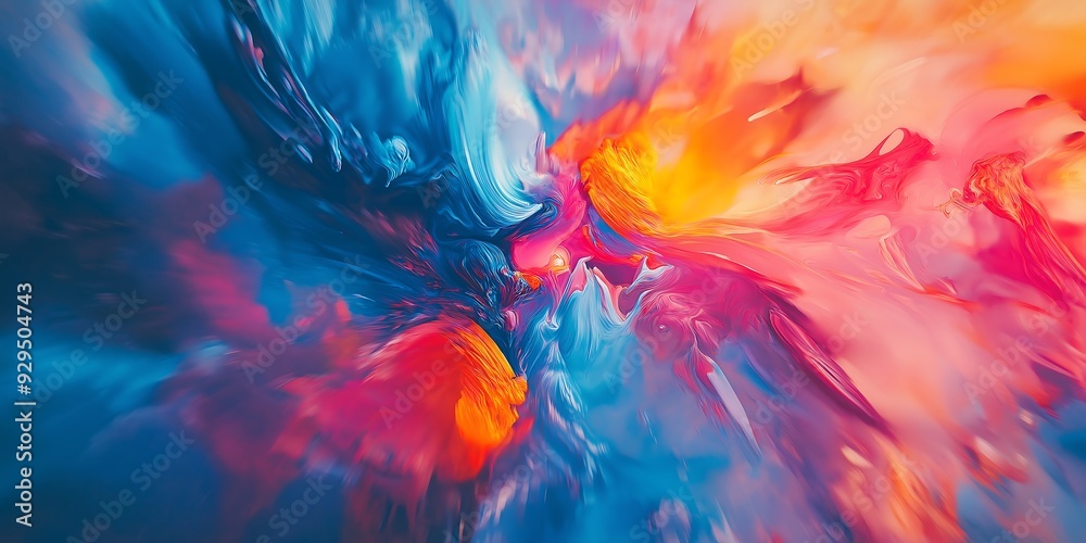 Abstract Art Piece Featuring Vibrant Colors and Dynamic Shapes for a Creative and Eye-Catching Background Exciting Travel Adventur. 