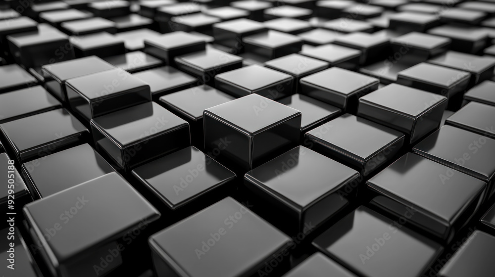 A black and white image of a black square with a white square in the middle. The squares are arranged in a grid pattern A black and white image of a black square with a white square in the middle. The squares are arranged in a grid pattern