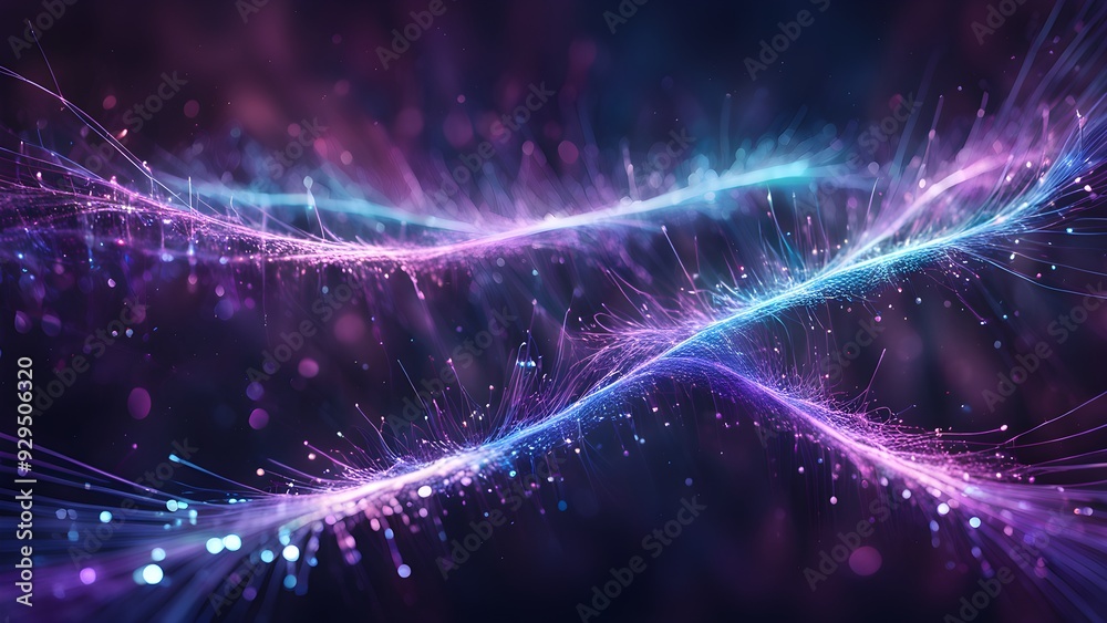 Fototapeta premium The image is a colorful, abstract representation of a wave