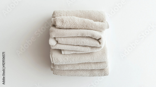 white towels on a white background