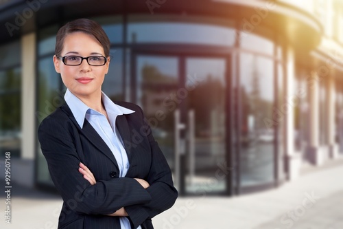 Portrait of a successful younf business woman posing photo