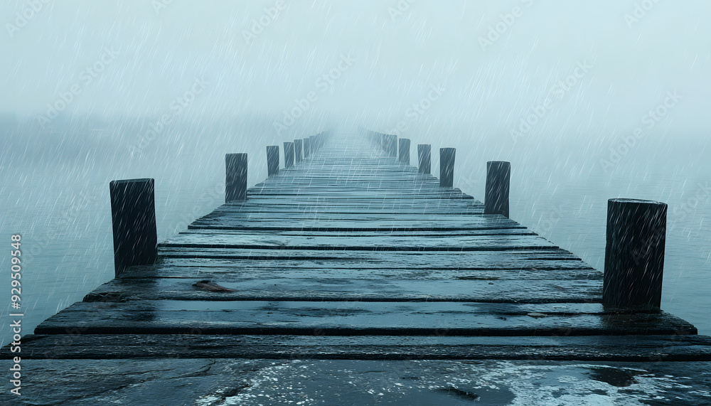 Obraz premium rainy day scene wallpaper
