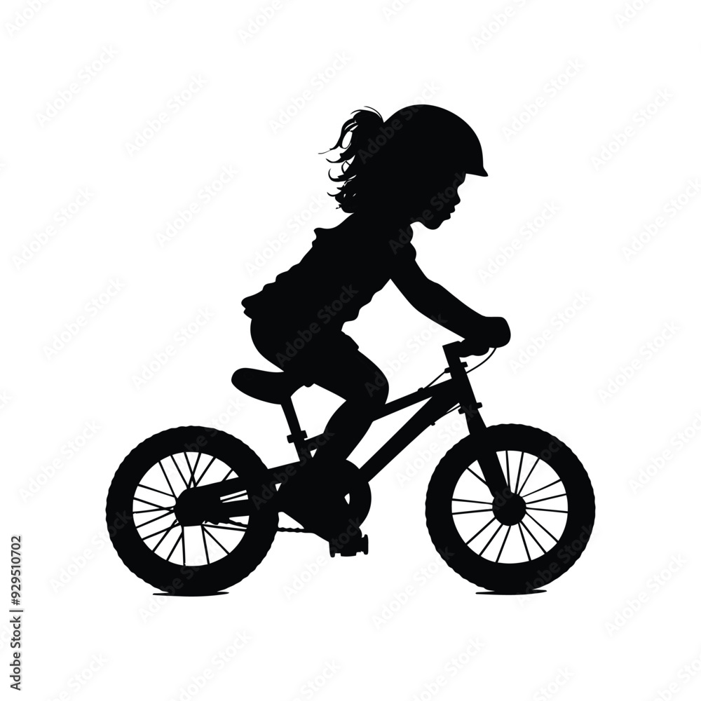 Baby kids bicycle silhouette Baby kids bicycle silhouette