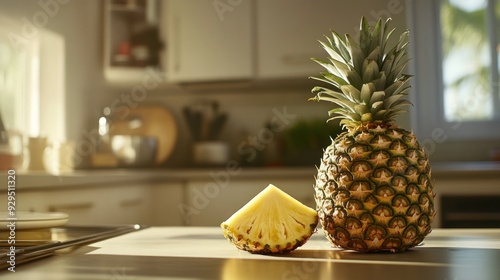 Pineapple on the Kitchen Counter