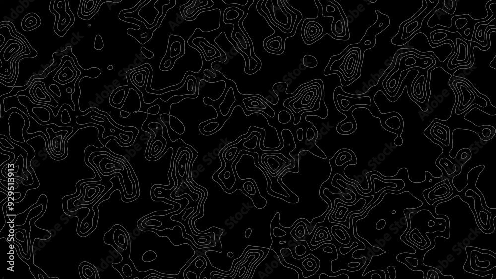 seamless pattern with small circle and lines, Abstract animated outline topographic contour map. seamless abstract  loop background. 