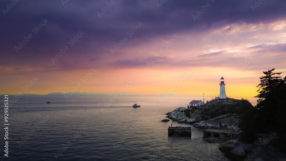 Fototapeta premium Sunset and the lighthouse!