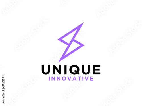 Free Download Flash Icon Initial Letter S Electricity Logo. Geometric Shape Linear Style isolated on White Background. For Business and Technology Logos. - GFXLoad