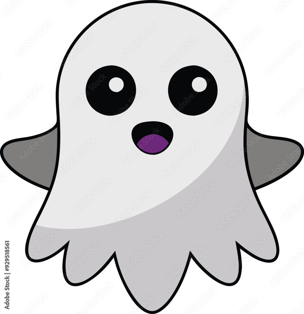 Fototapeta premium Halloween Ghosts Vector Cartoon Illustration for Spooky Design Festive Art And TShirt Design
