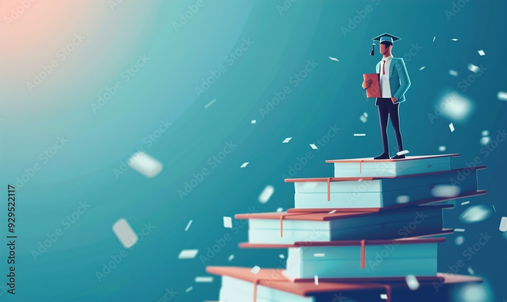 back to school day about success learning education concept and book Generate AI