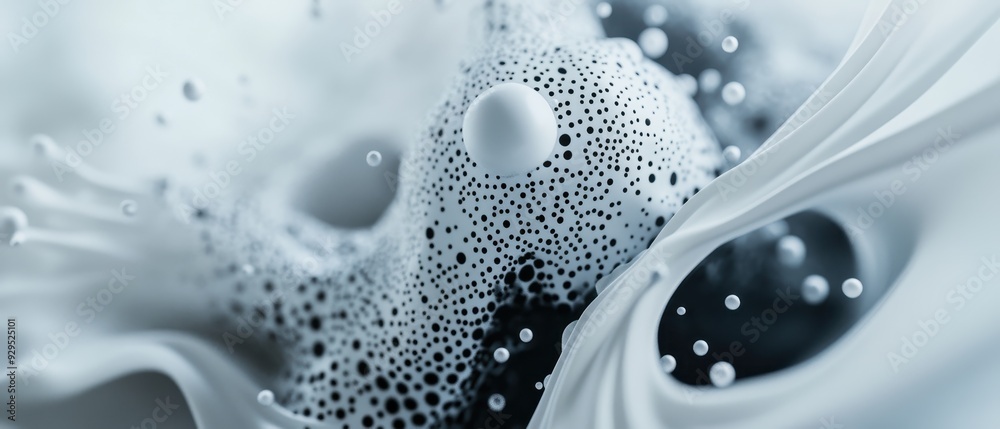 Abstract Black and White Organic Shapes with Dots and Fluid Forms in a Modern Artistic Style Abstract Black and White Organic Shapes with Dots and Fluid Forms in a Modern Artistic Style