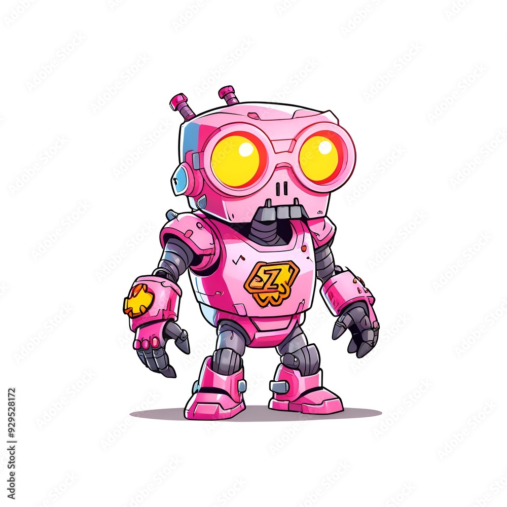 Pink Robot with Goggles Pink Robot with Goggles