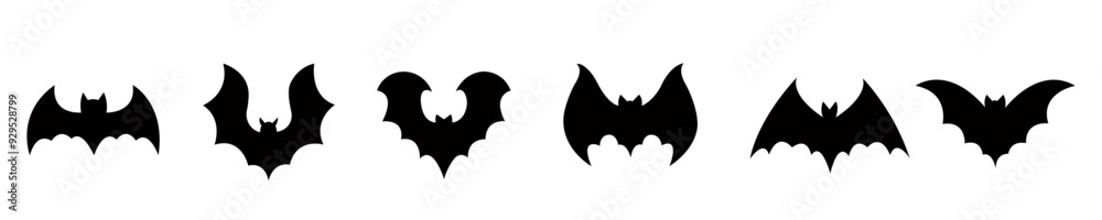 Flying bats vector, Halloween bats silhouette,Bats set on sky,Night flight of flying bats,Bats group on night flying,Flying bats in the nightsky Flying bats vector, Halloween bats silhouette,Bats set on sky,Night flight of flying bats,Bats group on night flying,Flying bats in the nightsky