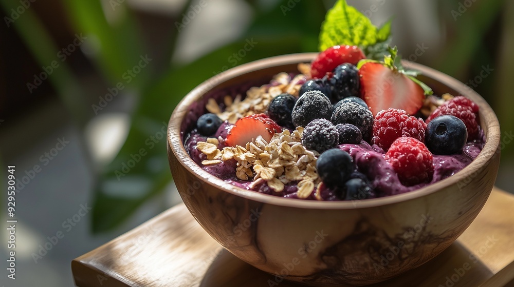 currant berries in bowl, healthy food, an acai bowl served in a wooden bowl, vegan, summer food, dessert currant berries in bowl, healthy food, an acai bowl served in a wooden bowl, vegan, summer food, dessert