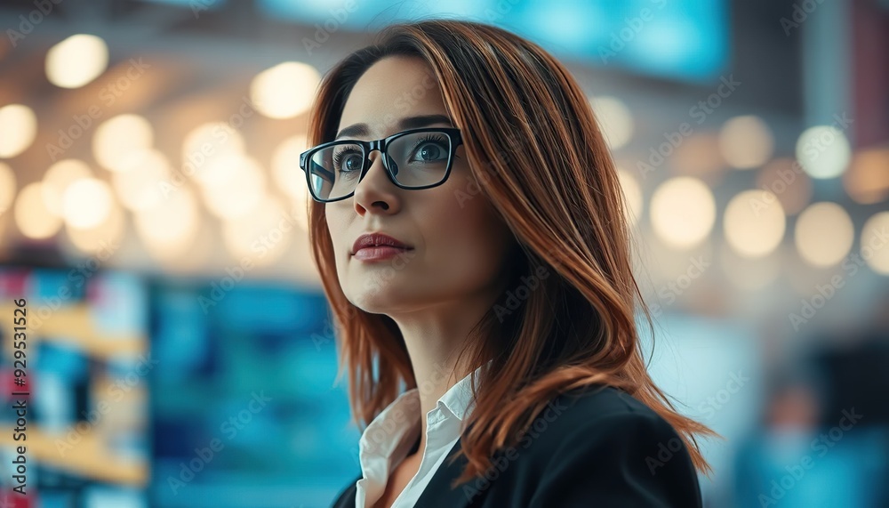 a professional woman wearing eyeglass with blurred background a professional woman wearing eyeglass with blurred background