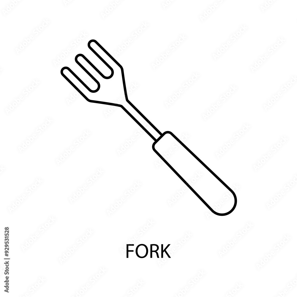 fork concept line icon. Simple element illustration. fork concept outline symbol design. fork concept line icon. Simple element illustration. fork concept outline symbol design.