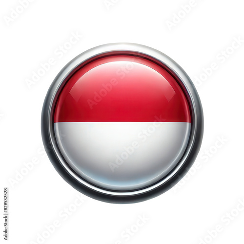 Free Download Round button with Indonesia flag and glossy finish - GFXLoad