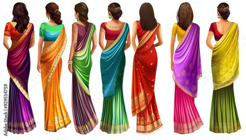 Beautiful saree fashion with attractive colors