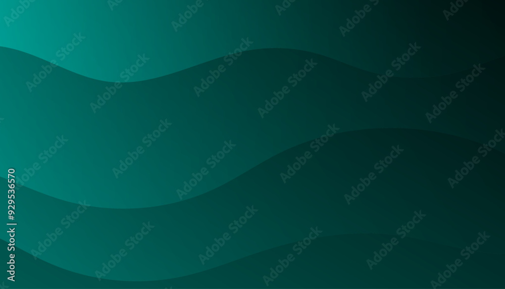 Fototapeta premium Abstract dark green geometric gradient background. Vector illustration