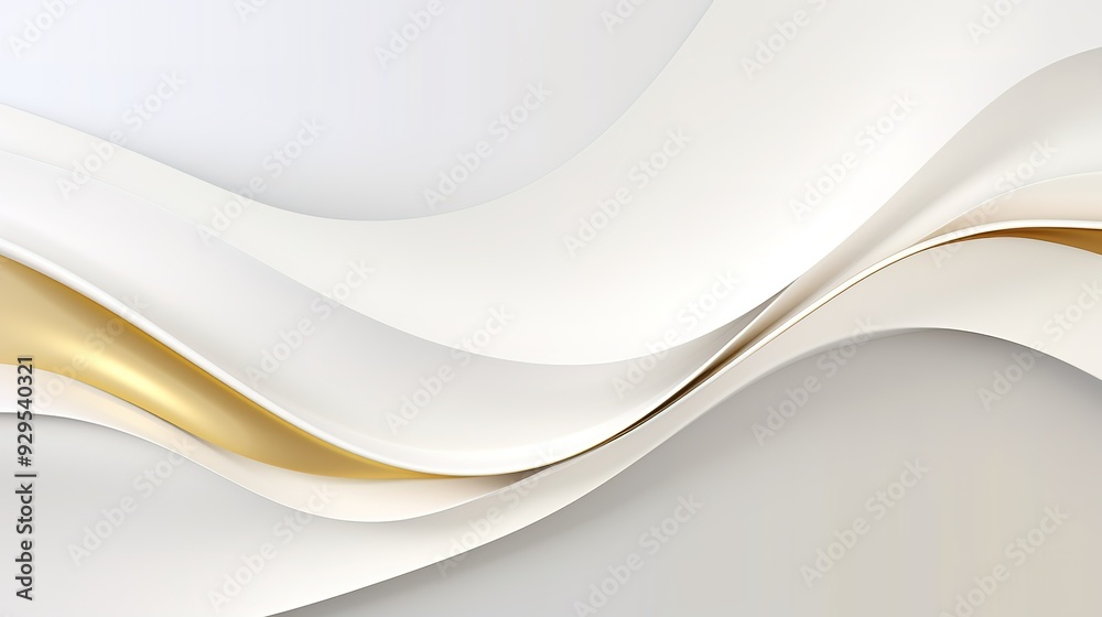 Abstract gold and white wavy background. Abstract gold and white wavy background.