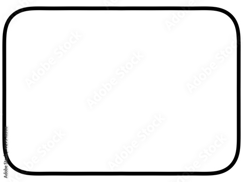 Black rectangular border with curved corners