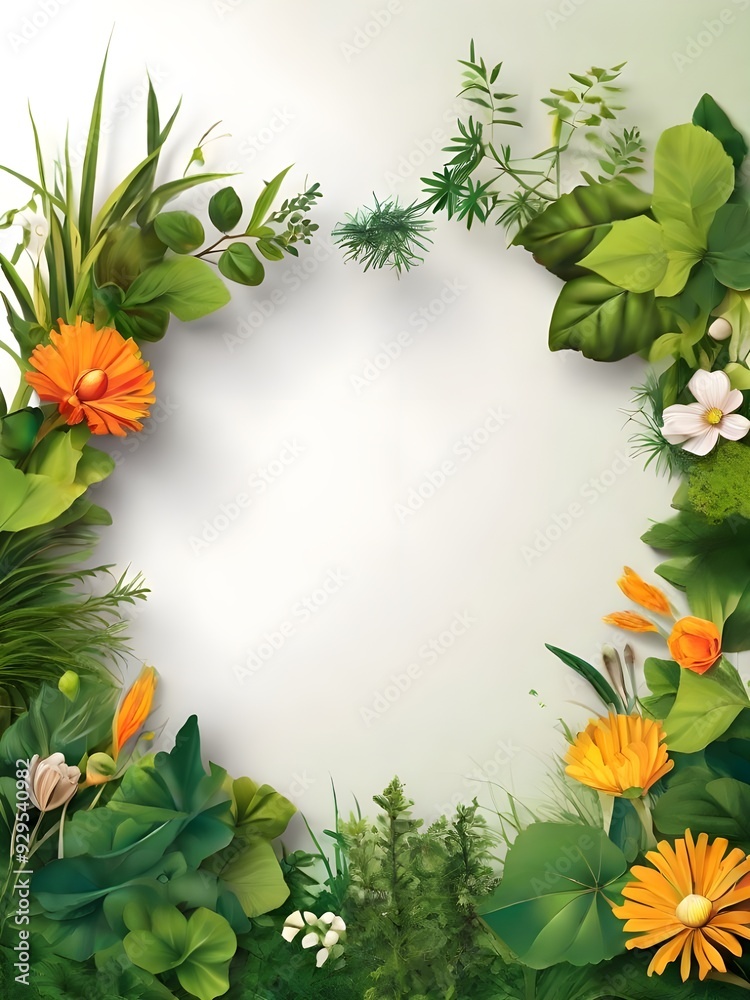 Obraz premium Background with copy space reminiscent of nature. Large marginal space for corporate advertising.
