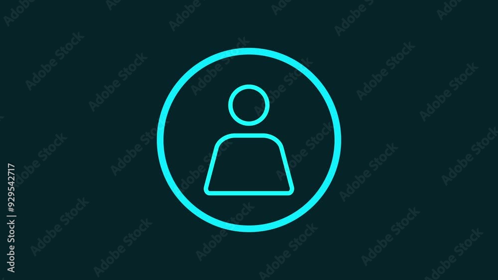 Secure login to user account icon animation on background. Secure login to user account icon animation on background.