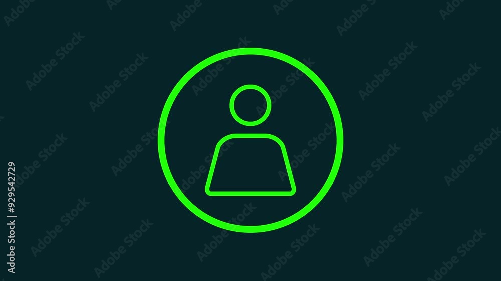 Secure login to user account icon animation on background. Secure login to user account icon animation on background.