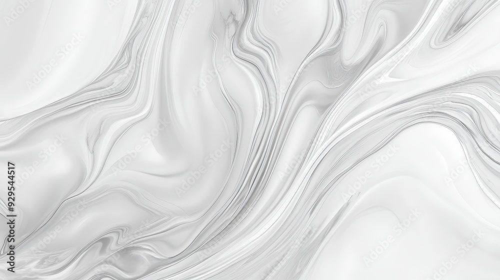 Fototapeta premium Abstract swirling gray and white marble texture.