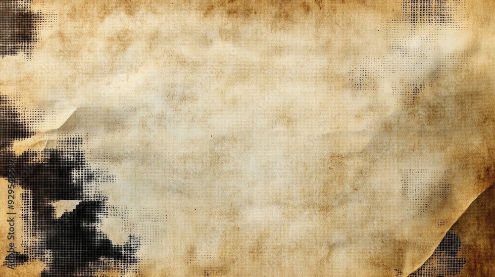 Naklejka premium Vintage halftone grunge paper texture copy space background
