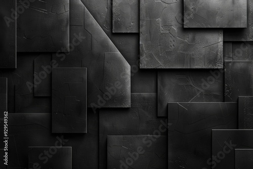 A collection of squares in black and white