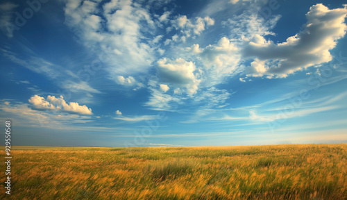 grass field under blue sky