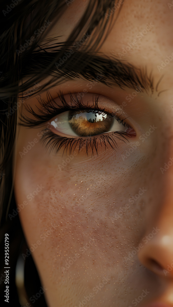 Fototapeta premium Close-Up of a Man's Eye with Intense Gaze