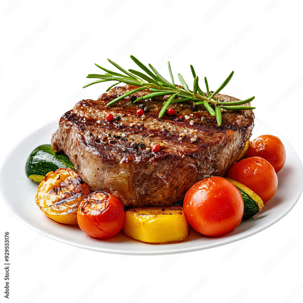 Grilled Steak with Vegetables