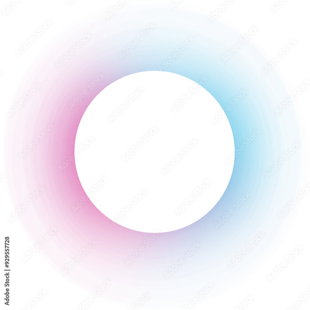 Rainbow shadow circle effect- clipart illustration decoration 