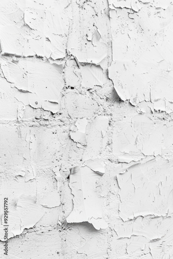 Obraz premium A close-up shot of a worn-out wall with peeling paint, suitable for use in architecture or construction-related projects