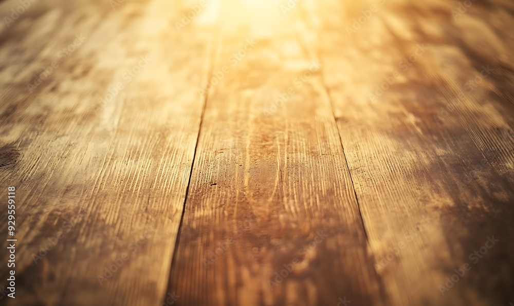Top-Down View of Wooden Table with Natural Finish and Warm Lighting Top-Down View of Wooden Table with Natural Finish and Warm Lighting