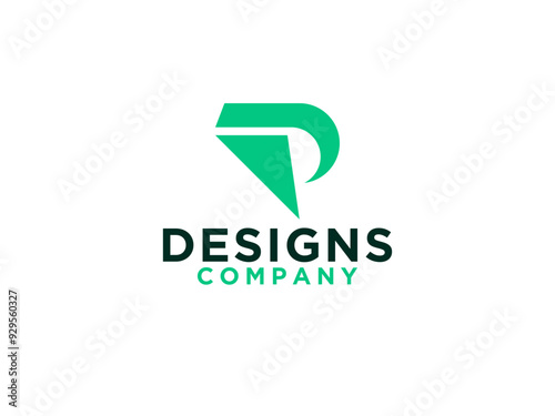 Initial Letter R Logo. Green Hand Drawn Letter with Line isolated on White Background.