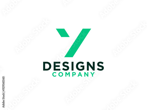 Free Download Simple Initial Letter Y Logo. Geometric Shape Arrow Origami Style isolated on White Background. Usable for Business and Branding Logos. - GFXLoad