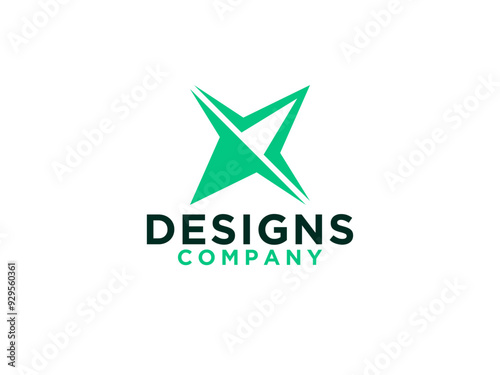 Fast Shipping Delivery Logo. Initial Letter X Geometric Arrow Shape isolated on White Background. Business and Transportation Resources.
