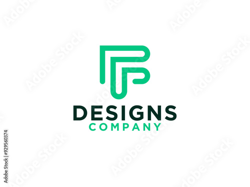 Line Letter F Logo. Flat Vector Logo Design Template Element.