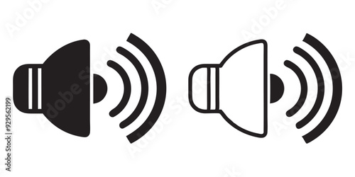 Audio Volume Control Icons Set