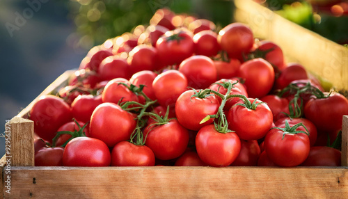 Tomato background, Top view of vibrant, fresh tomatoes clustered together as a colorful background, showcasing the natural beauty and texture of ripe tomatoes in vegetable food background