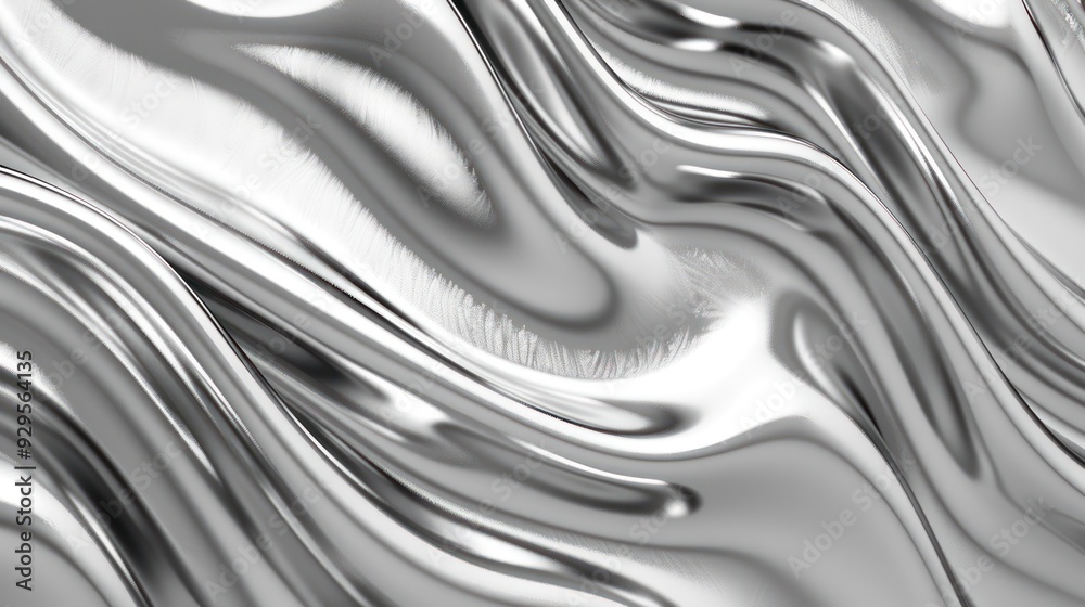 Abstract Silver Liquid Metal Waves Abstract Silver Liquid Metal Waves