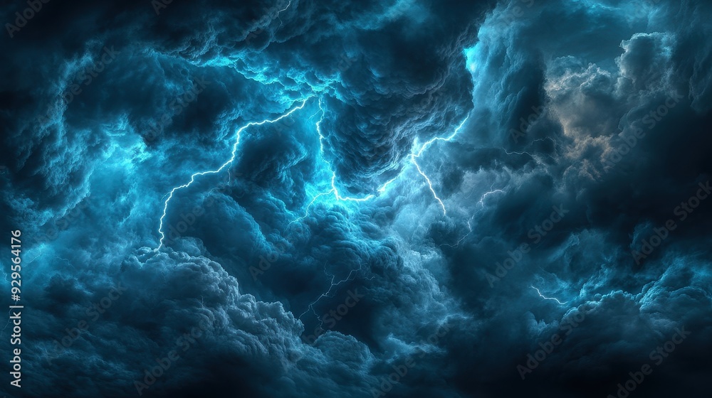 Dramatic storm clouds illuminated by lightning, creating a moody and dynamic atmosphere. Dramatic storm clouds illuminated by lightning, creating a moody and dynamic atmosphere.