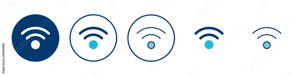 WIFI Icon vector isolated on white background. signal vector icon. Wireless and wifi icon or sign for remote internet access WIFI Icon vector isolated on white background. signal vector icon. Wireless and wifi icon or sign for remote internet access