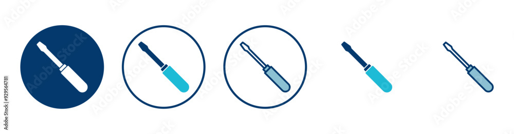 Screwdriver icon vector isolated on white background. Screwdriver vector icon Screwdriver icon vector isolated on white background. Screwdriver vector icon